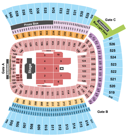 Acrisure Stadium George Strait Seating Chart